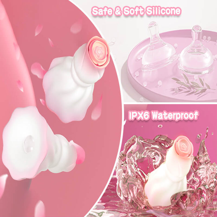 Flora - Rose nipple vibrating massager