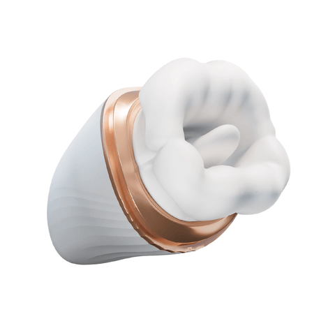 Luxe – 6-in-1 App-Controlled Tongue Licking & Sucking Vibratoron a white background