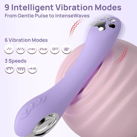 Purple handheld electronic device with buttons on a white background