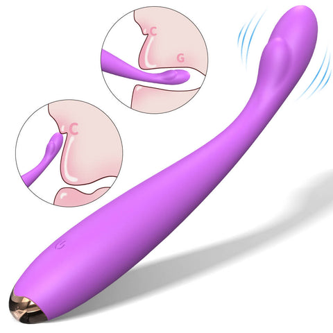 Precise G-Spot Vibrator with close-up insets on a white background