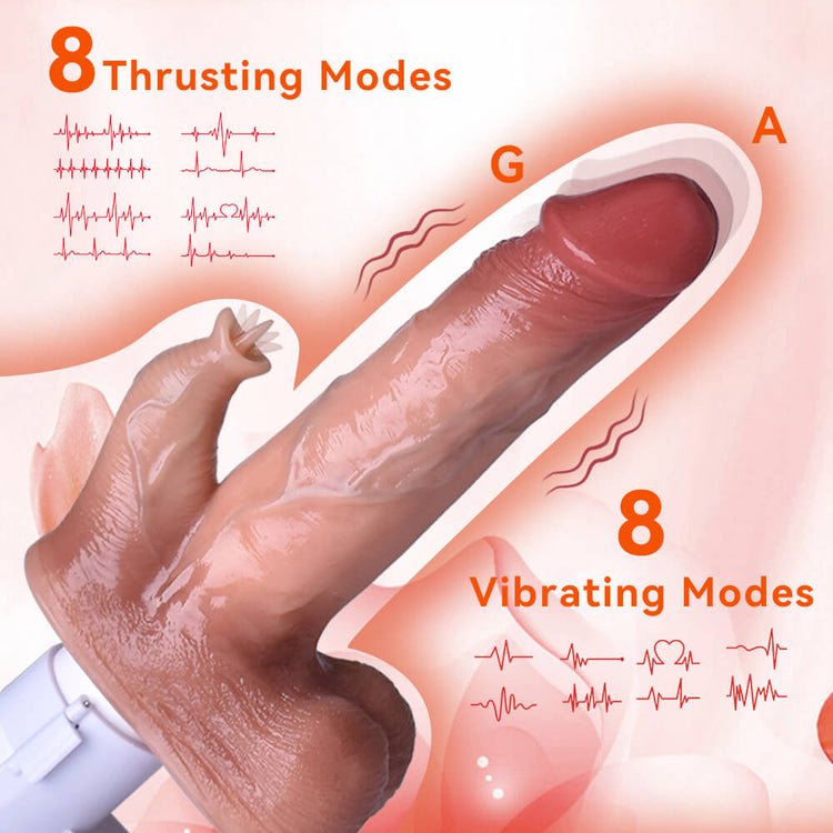ThrustX - Suction cup thrusting dildo & realistic heating remote control vibrator_04