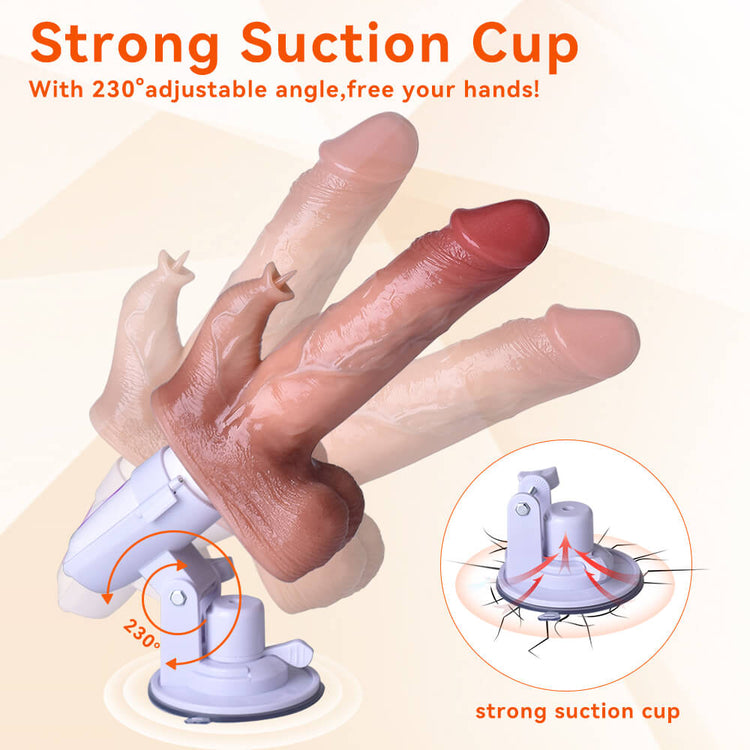 ThrustX - Suction cup thrusting dildo & realistic heating remote control vibrator_06