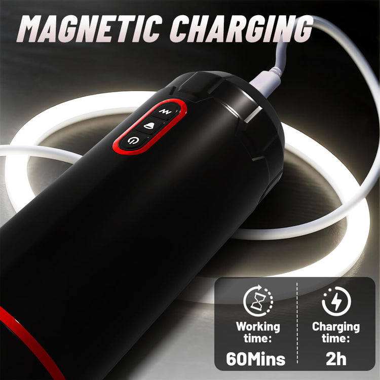 Aether magnetic USB charging with 2-hour charge and 60-minute runtime