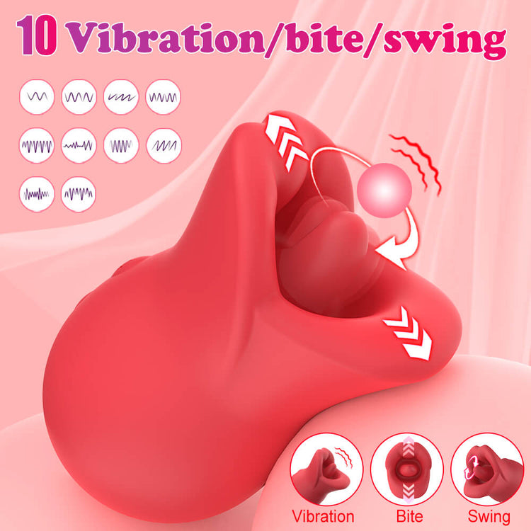 Angel’s Kiss clitoral vibrator with 10 licking, biting and vibration modes