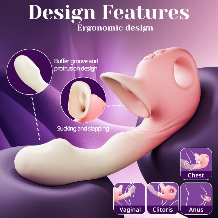 Auralis clitoral suction vibrator with ergonomic curved design for G-spot and clitoral stimulation