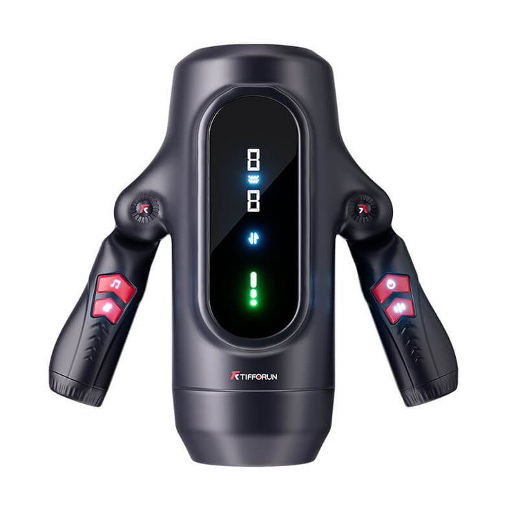 King Kong automatic male masturbator with dual handles and LCD display