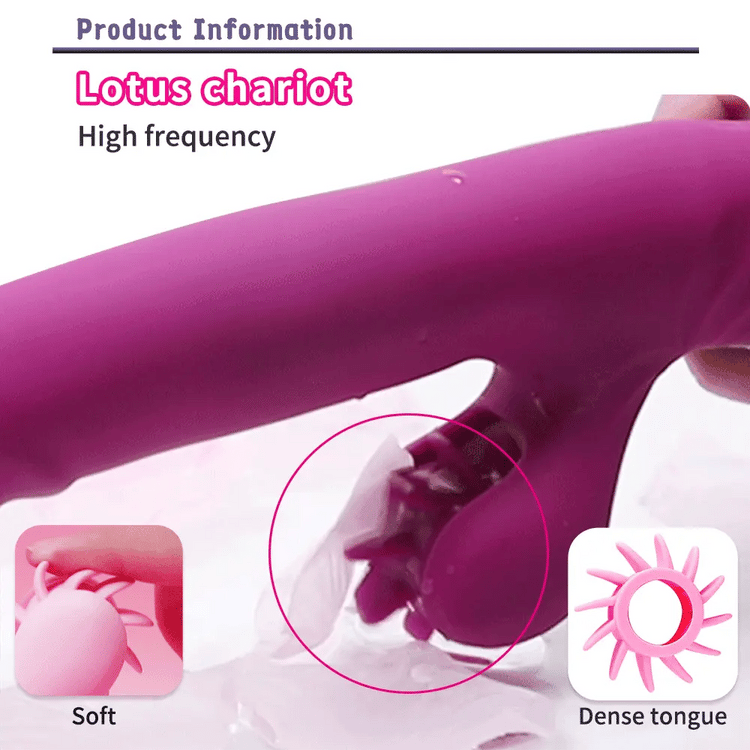 Close-up of the Lotus windmill-style silicone clit licker head