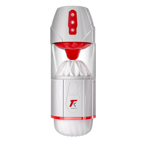 Front view of the Magic Tongue blowjob toy showing its tongue licking mechanism