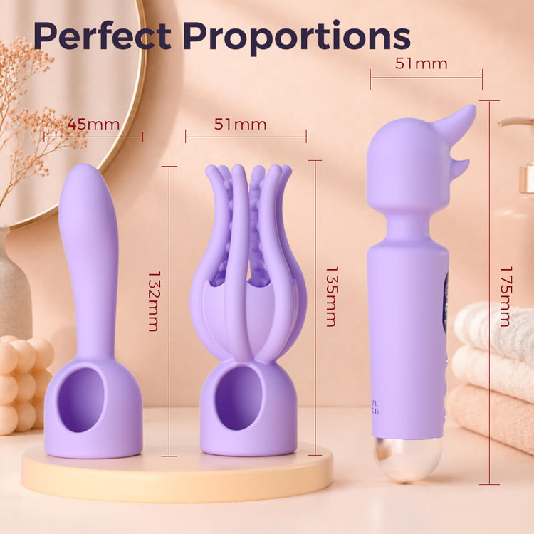 Mira interchangeable head wand vibrator dimensions and size
