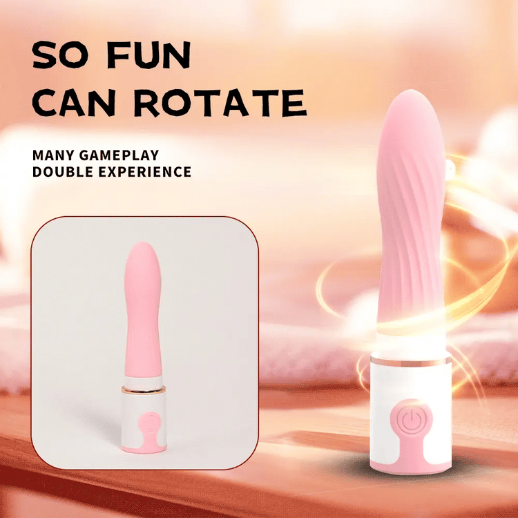 Stun Bomb rotating bullet vibrator with a circular motion graphic