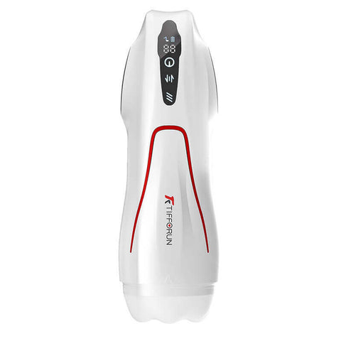 Titan automatic telescopic male masturbator in black and red