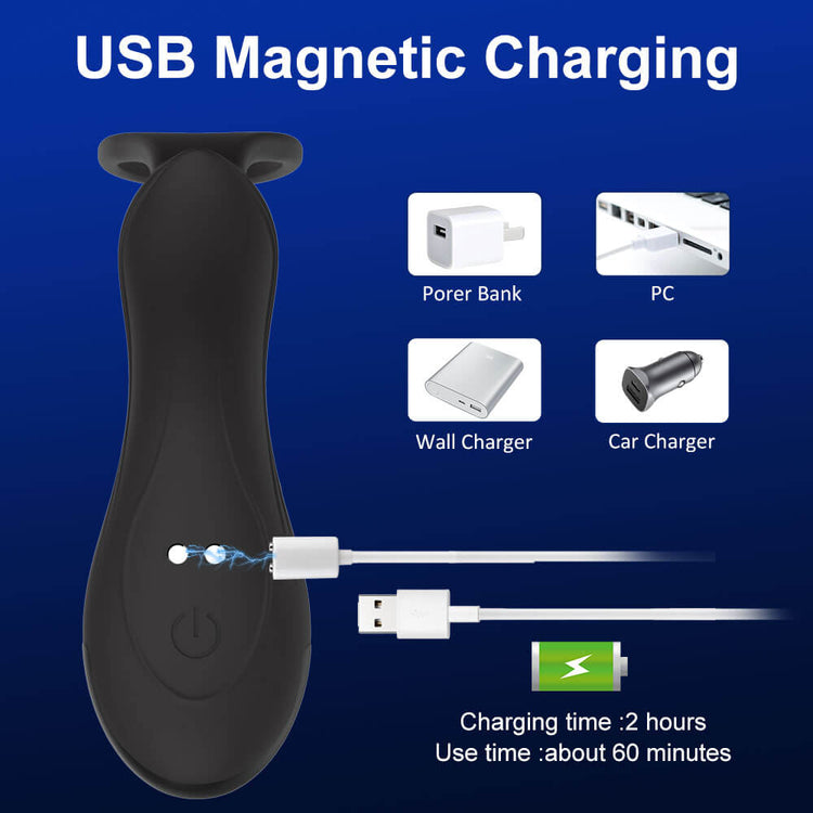 Vibe magnetic USB charging connection with two-hour charging time