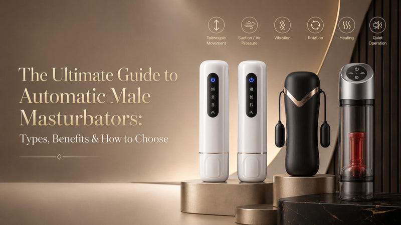 Automatic male masturbator guide comparing thrusting suction vibration and rotating models