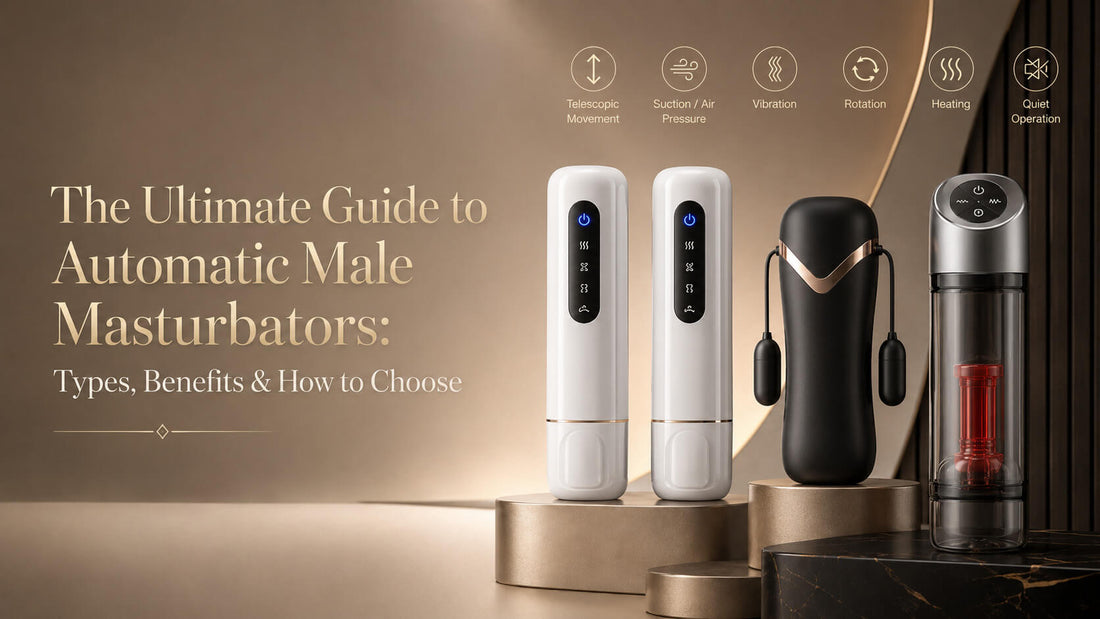 Automatic male masturbator guide comparing thrusting suction vibration and rotating models