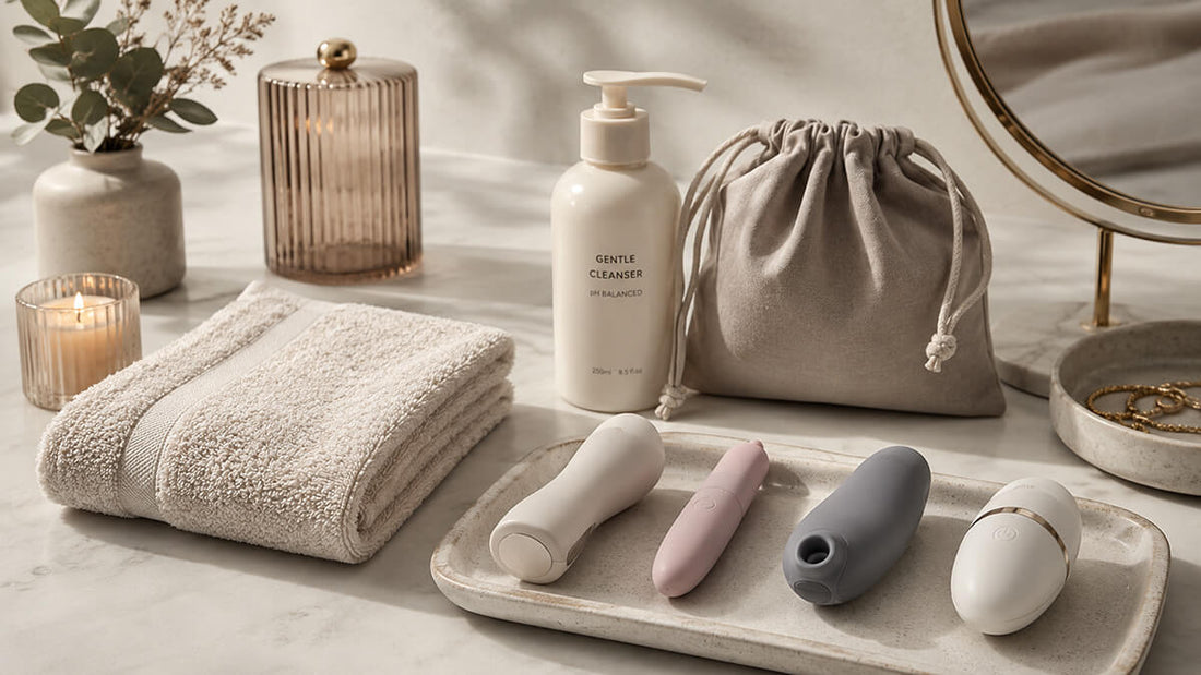 Clean and discreet sex toy storage setup