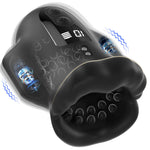 Blaze - Automatic Vibrating Penis Trainer with digital display on a white background