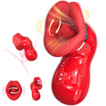 Red inflatable ear with additional red parts on a white background
