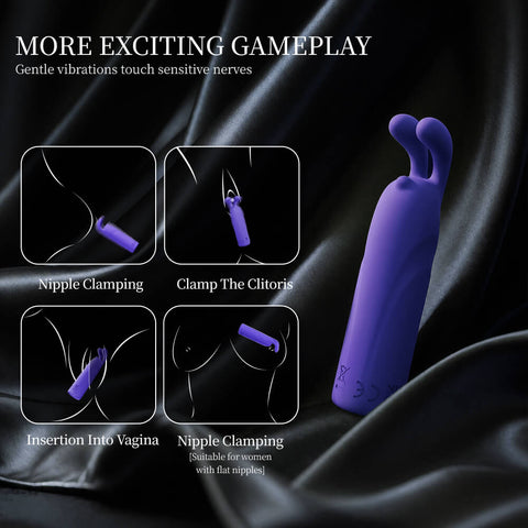 Bunny - Rabbit Bullet Vibrator with 10 Vibration Modes on a white background