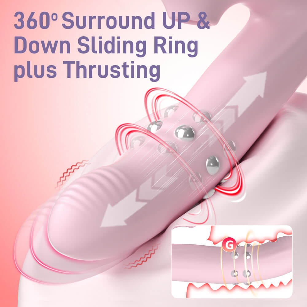 Elara - Thrusting Rabbit Vibrator with Clitoral Suction