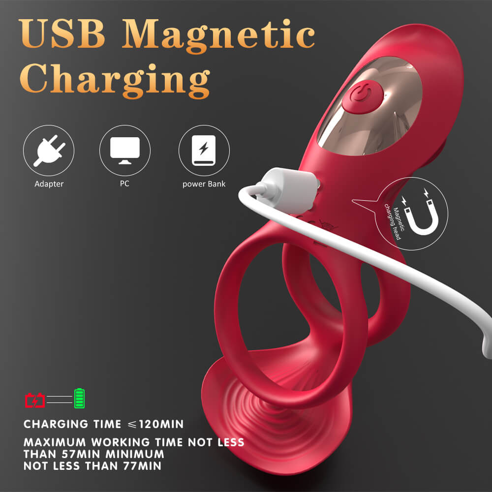 Ruby -  Remote Control Couples' Rose Vibrating Cock Ring_04