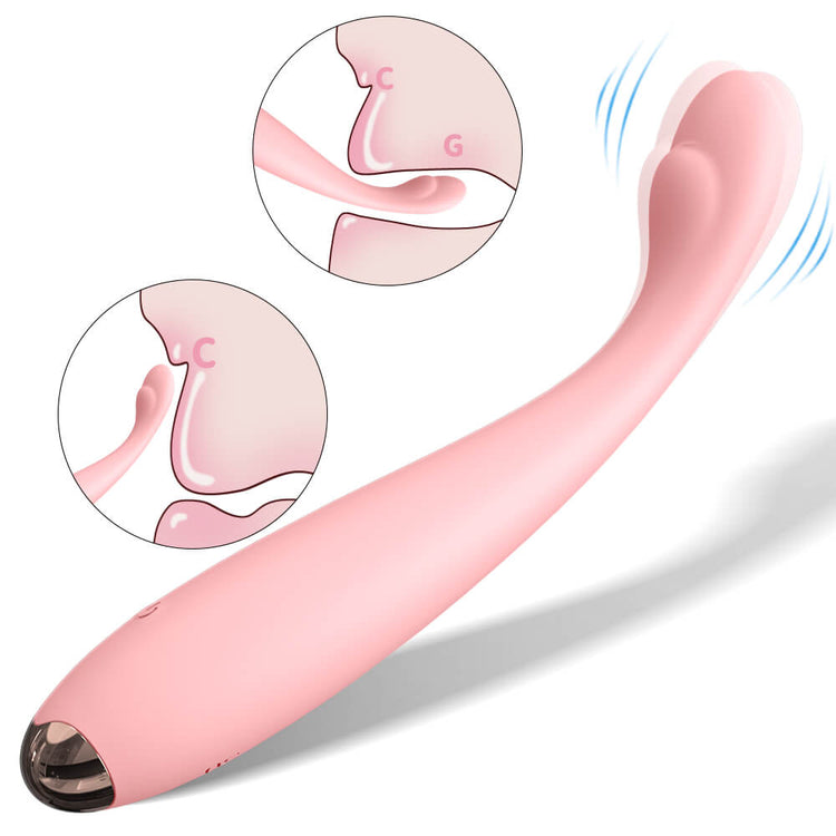 Precise G-Spot Vibrator with close-up insets on a white background