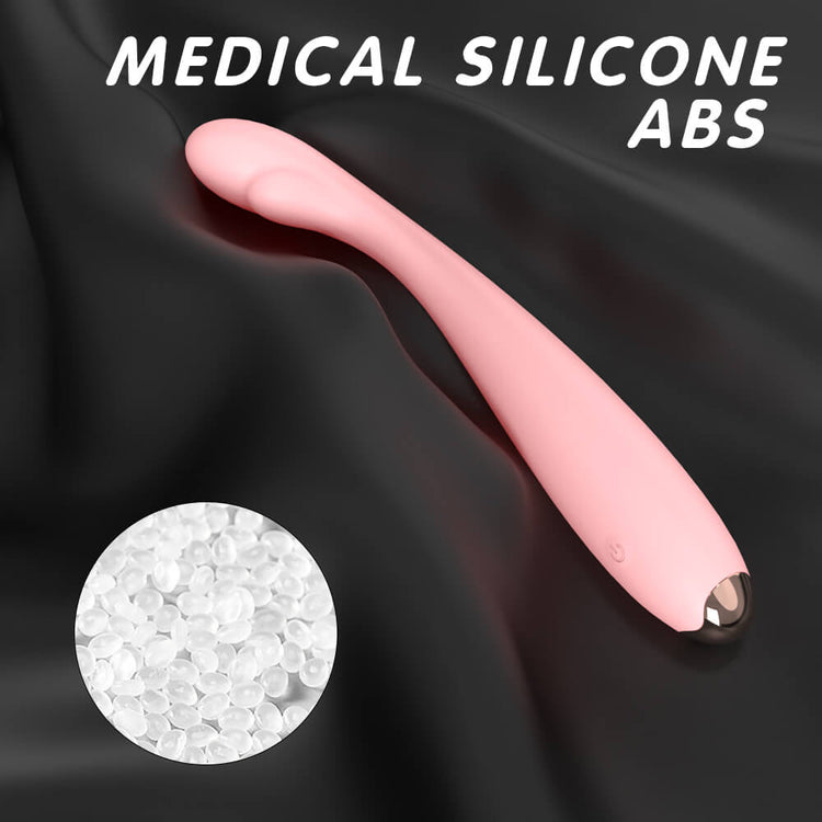 Precise G-Spot Vibrator with 'Medical Silicone ABS' text on a black background