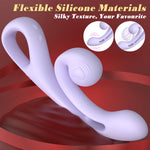 Silicone handle with flexible silicone materials on a red background
