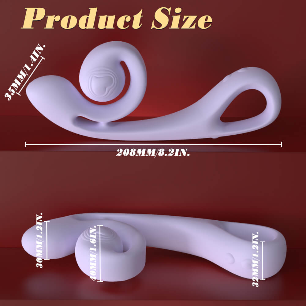 Velvet – Purple Rabbit Vibrator with G-Spot & Clitoral Dual Stimulation_product size
