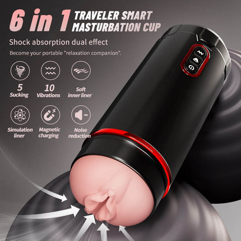 Aether automatic male masturbator with suction and vibration controls