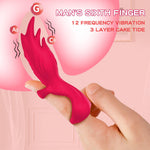 Handheld Angel Wings vibrator with three stimulation points and 12 modes