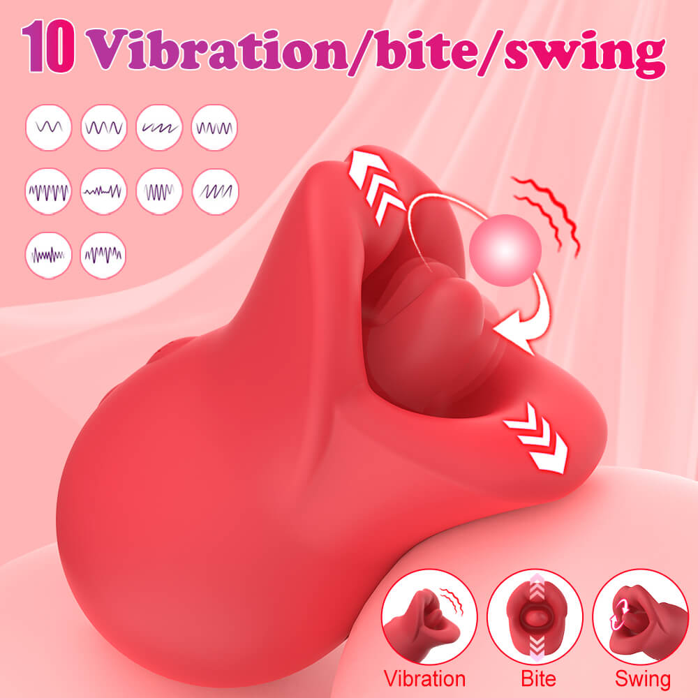 Angel’s Kiss clitoral vibrator with 10 licking, biting and vibration modes