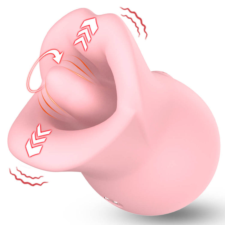 Pink Angel’s Kiss clit licker with soft lip movement and rotating tongue