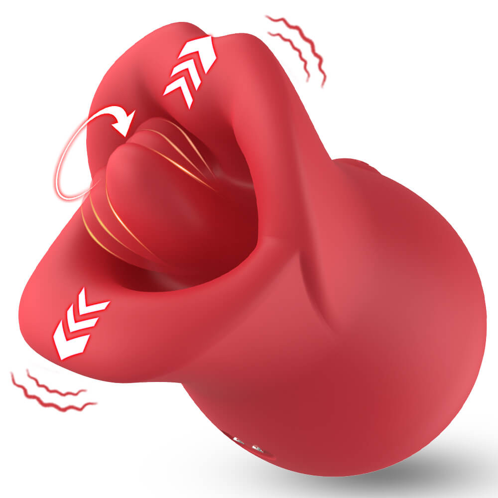 Red Angel’s Kiss clit licker with rotating tongue and moving silicone lips