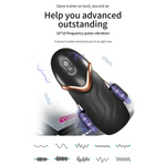 Apex male vibrator showing ten steady and pulsing vibration patterns