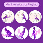 Aura vibrator showing thrusting, rotation, vibration and clitoral suction functions