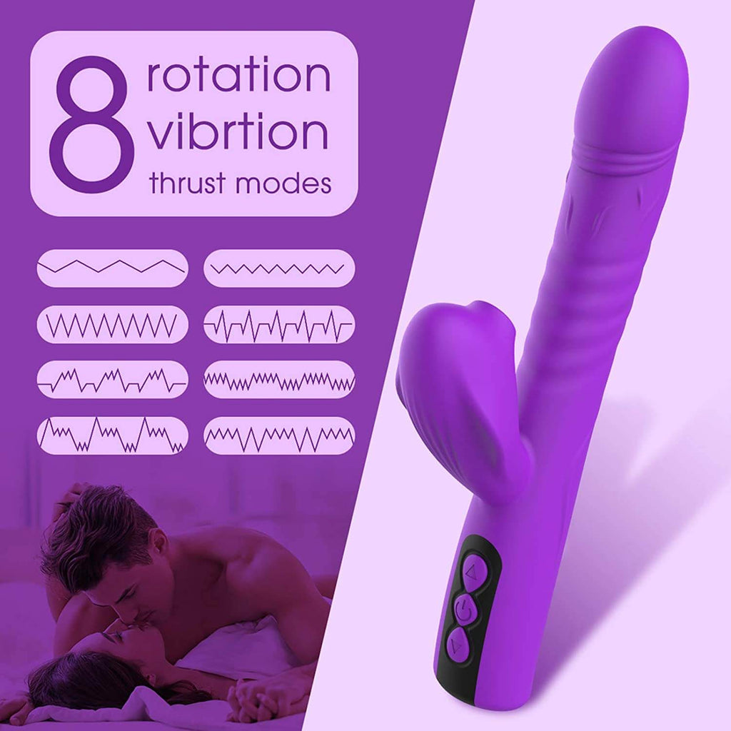 Aura G-spot vibrator with 8 internal rotation modes