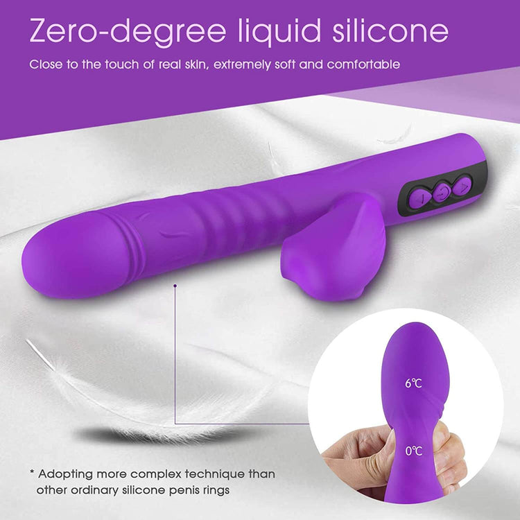 Aura vibrator made with soft liquid silicone for insertable use
