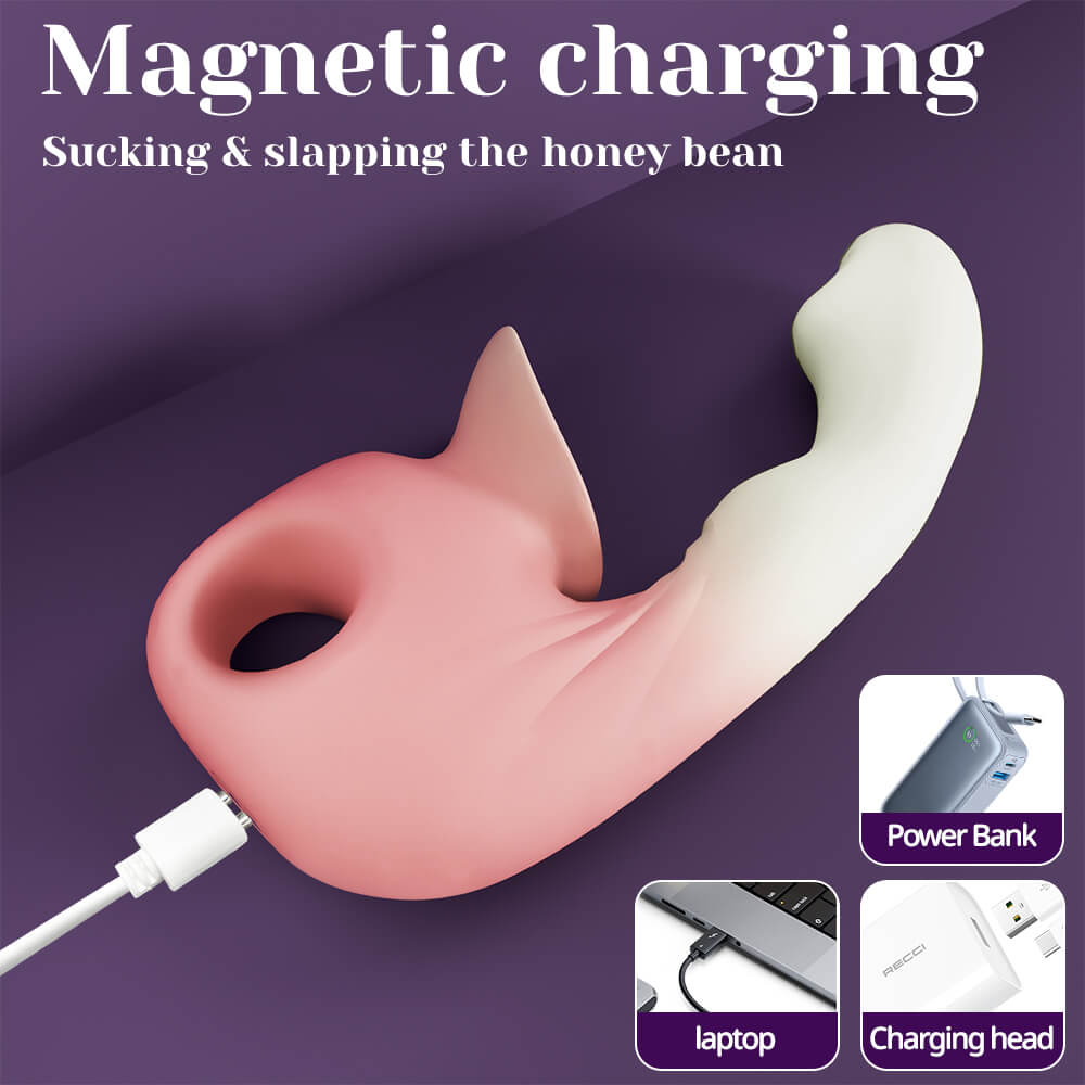 Auralis rechargeable G-spot vibrator with magnetic charging and clitoral suction function
