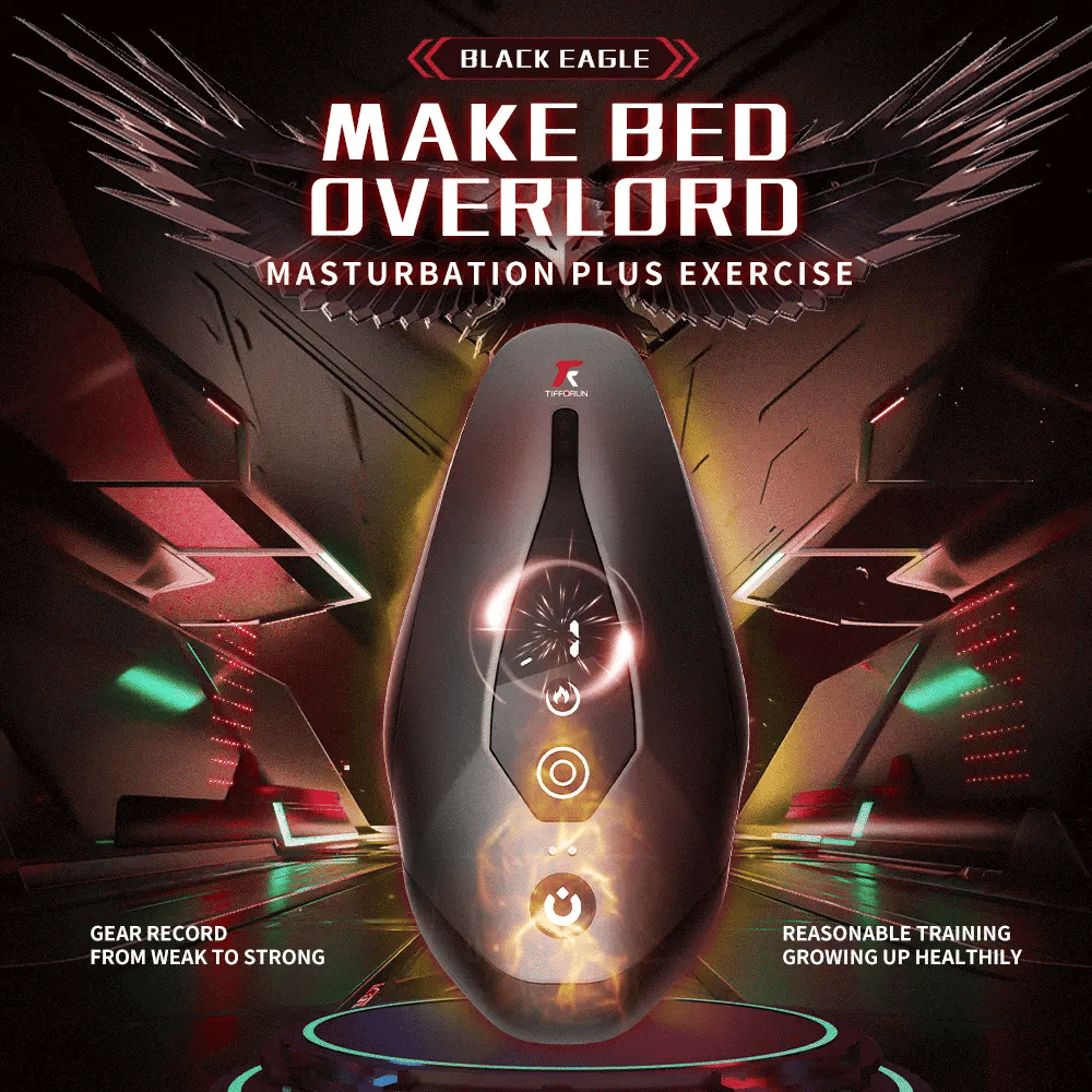 Black Eagle handheld heated vibrating male masturbator