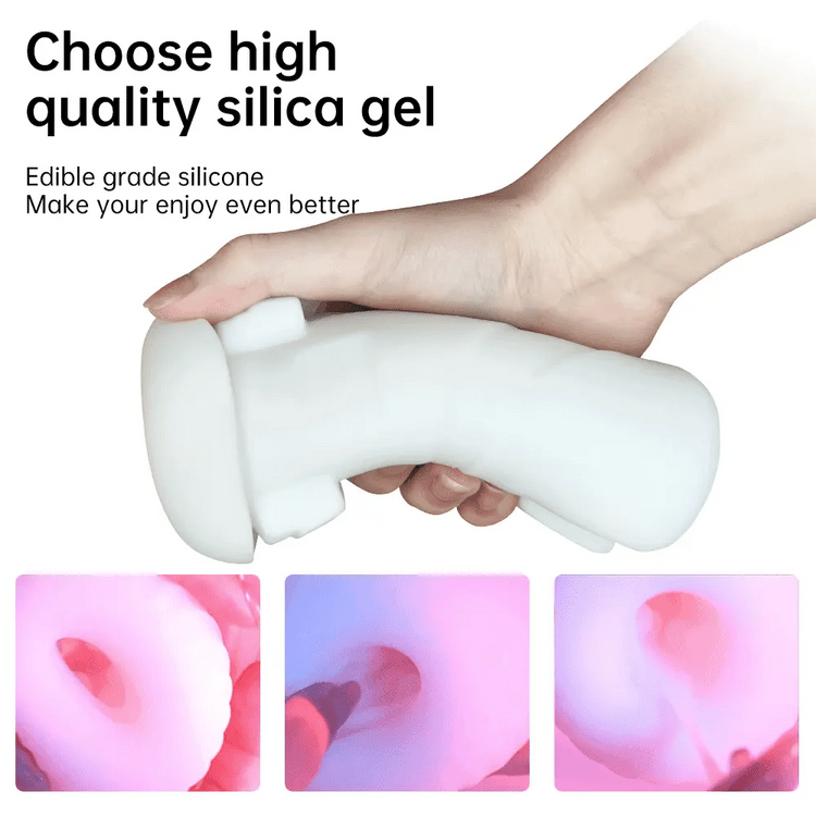 Soft flexible textured sleeve for the Bliss automatic blowjob toy