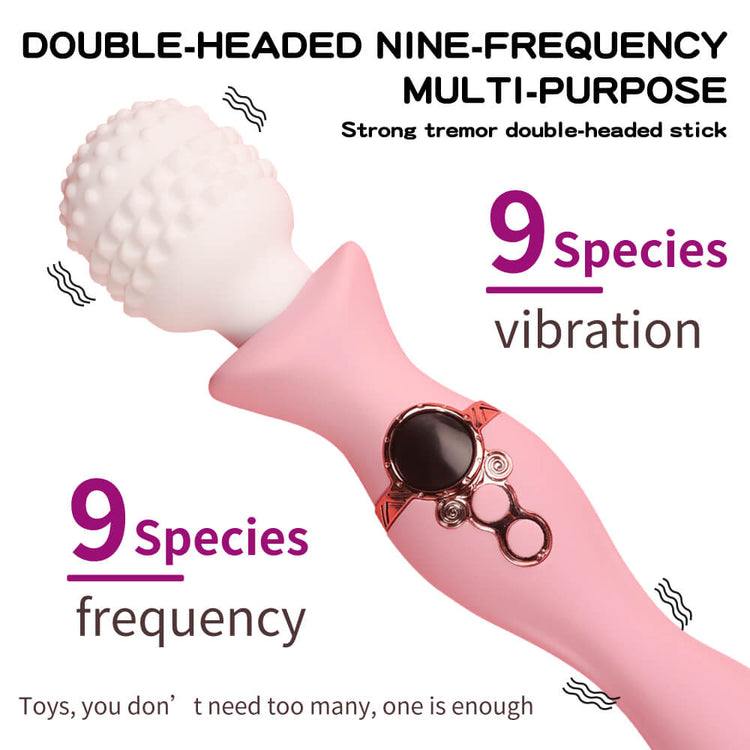 Charm double-ended vibrator with 9 intensity levels and 9 vibration patterns
