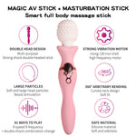 Charm double-ended vibrator with textured massage head and flexible neck