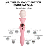 Charm massage wand showing adjustable vibration patterns and intensity levels