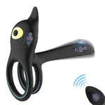 Black Daji remote-control vibrating cock ring for couples