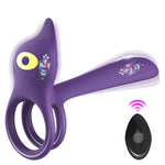 Purple Daji remote-control vibrating cock ring for couples