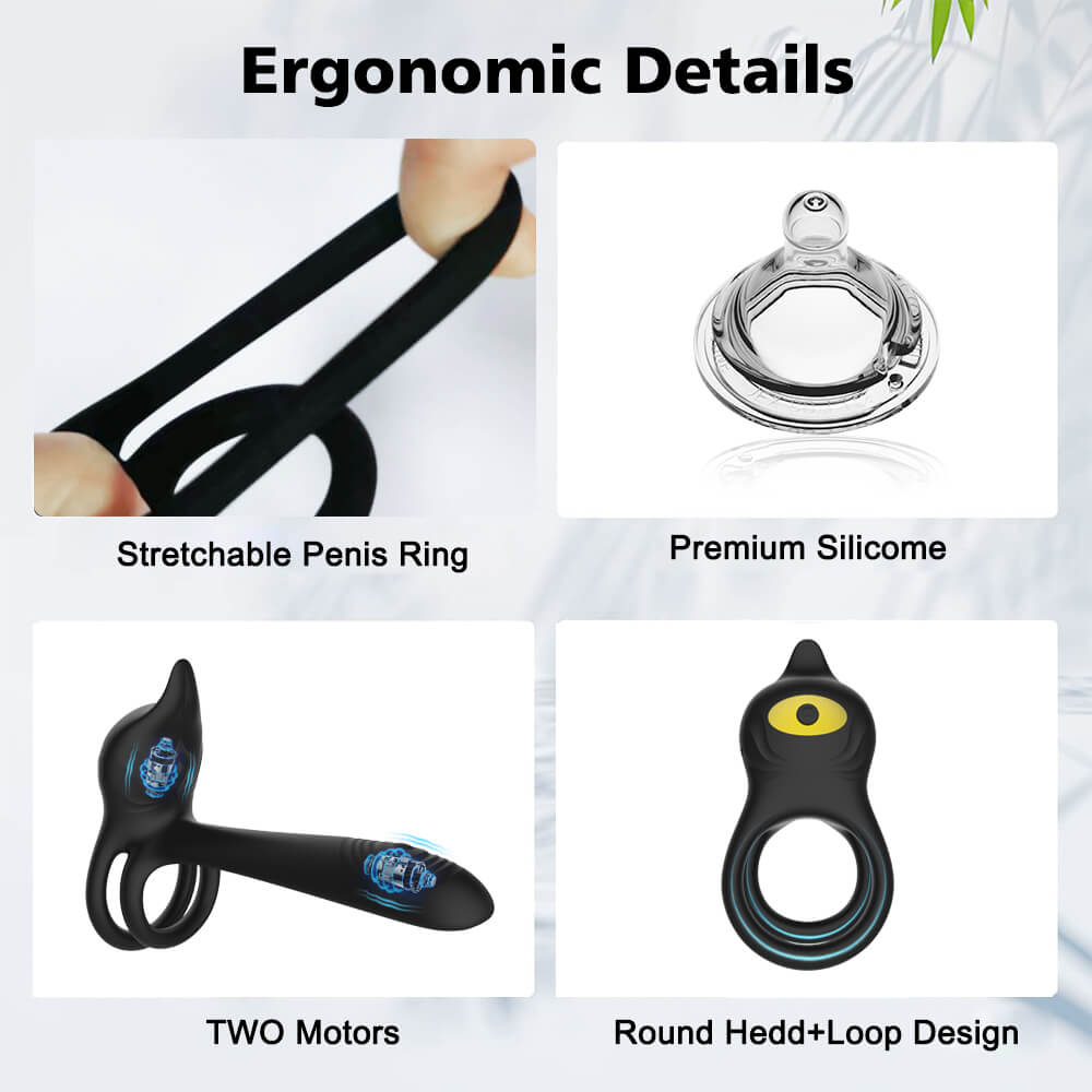 Ergonomic dual-ring design and external vibrating arm of Daji