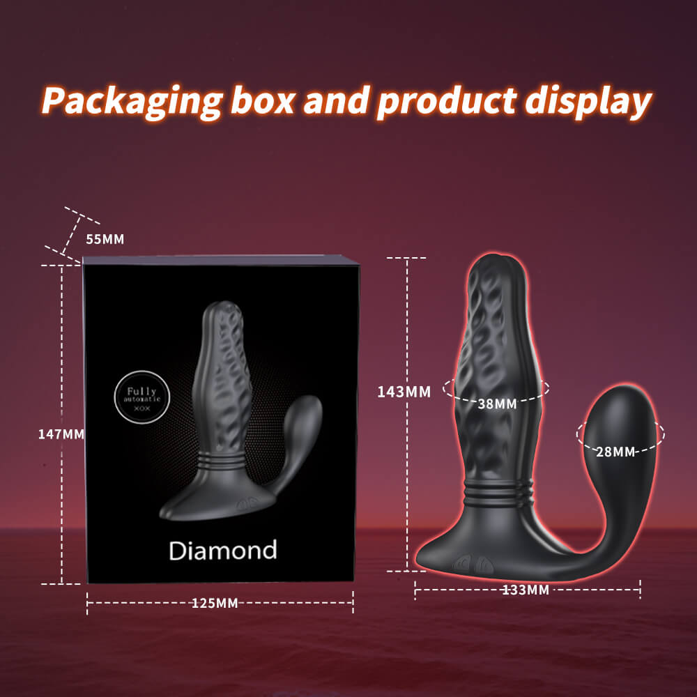 diamond-drill-remote-control-thrusting-prostate-massager-butt-plug-packaging-box-and-product-display