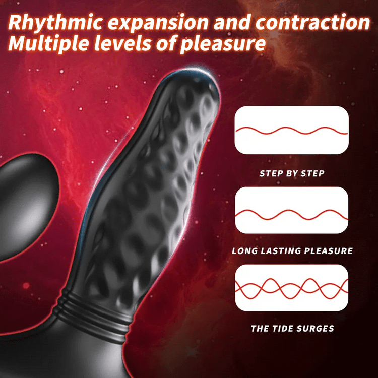 Diamond Drill prostate massager showing three rhythmic expansion and contraction modes