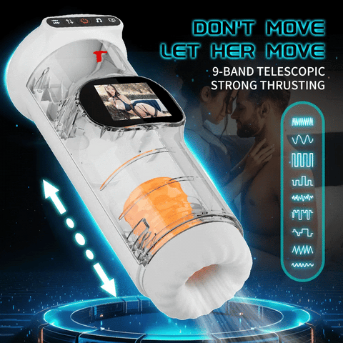 Echo automatic blowjob machine with control panel and built-in display