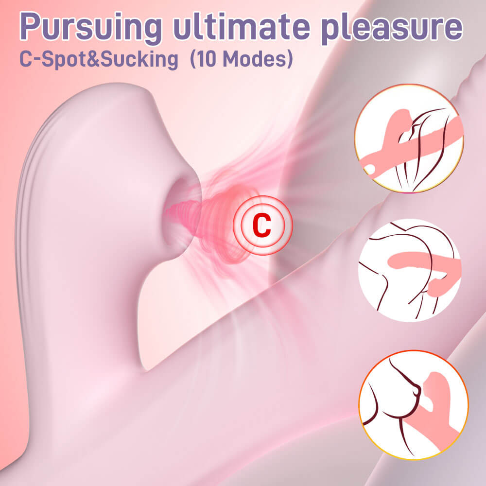 Elara rabbit vibrator with targeted clitoral suction stimulator